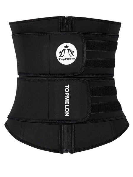 

penguin & letter graphic zipper waist trainer k747#, Black;red