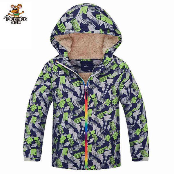 2021 inverno bambini giacca tuta sportiva sport berbero giacche in pile abbigliamento per bambini giacca a vento impermeabile per ragazzi giacche top J220718