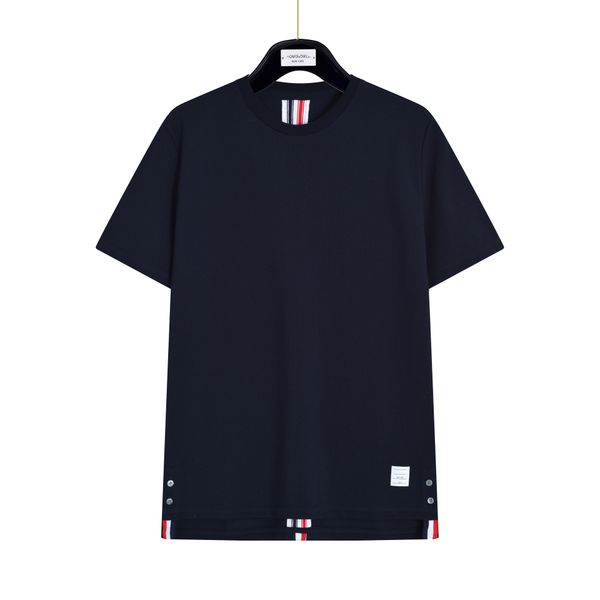 

summer men's solid color t-shirt short sleeves couples same casual loose version, White;black