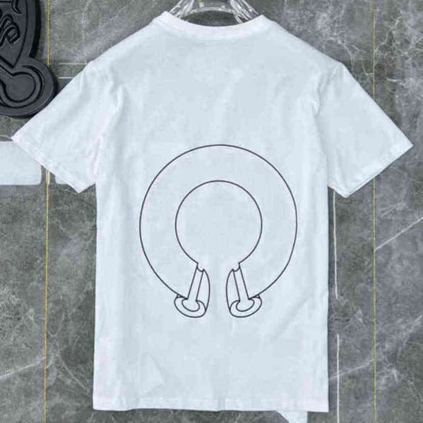 

fashion summer men's ch loose classic designer t shirts luxury short sleeves letter horseshoe sanskrit cross print sweatshirts t-shirts, White;black