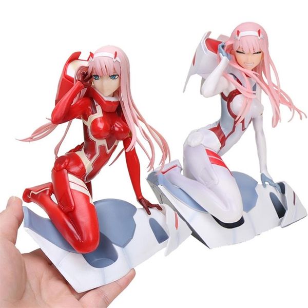 

15cm anime figure darling in the franxx figure zero two 02 red/white clothes girls pvc action figures toy collectible model t20082260z