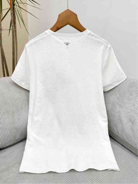 

cotton linen fabric embroidery thin t-shirt tassel decoration no. 20 left and right hair, White