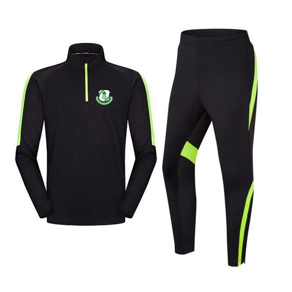 

shamrock rovers football club men's tracksuit soccer jacket leisure training suits kids outdoor sportswear jogging hiki283u, Gray