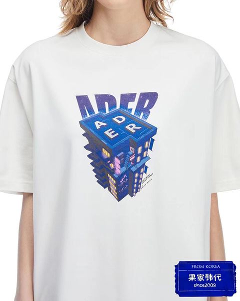 

oversize 22ss ader error t large letter print t-shirt women and men trendy box adererror t-shirt stereoscopic 3d, White;black