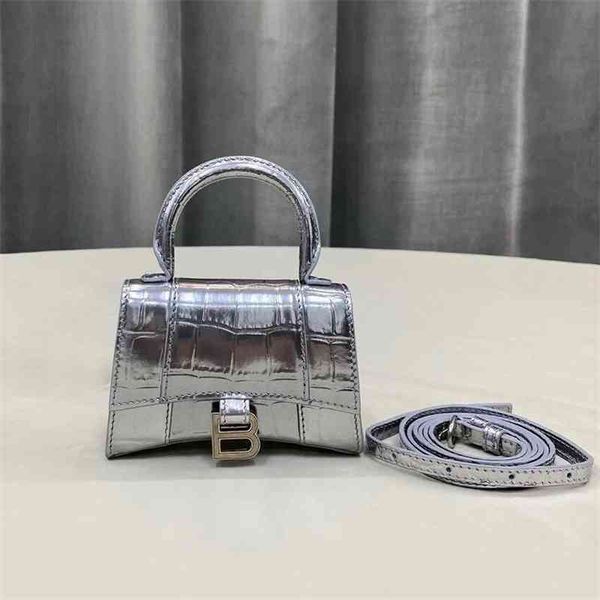 

handbags designer balencaigass 2022 balencaigs early spring women's leather fashion b button hourglass cowhide mini portable diagonal b