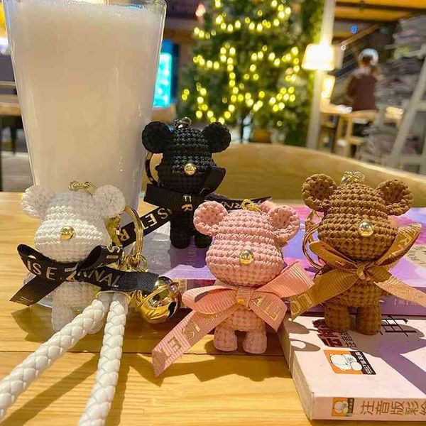 

designer sneaker leather silicone keychains popular online red violent bear resin couple bag doll pendant cute friend gift, Silver