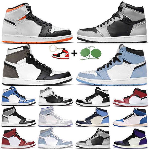 

2022 5.5-12 men women basketball shoes 1s high og 1 electro orange shadow 2.0 hyper royal chicago light smoke grey twist mens trainers sport