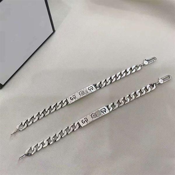 

20% off 2022 new jewelry high version of original buckle elf skull bracelet for men and women in thai silver sterling silver, Black