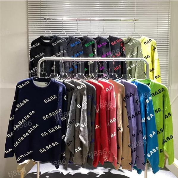 

designer vintage classic selling sweater men's and women's senior leisure multicolor warm and comfortable choice in autumn and win, White;black