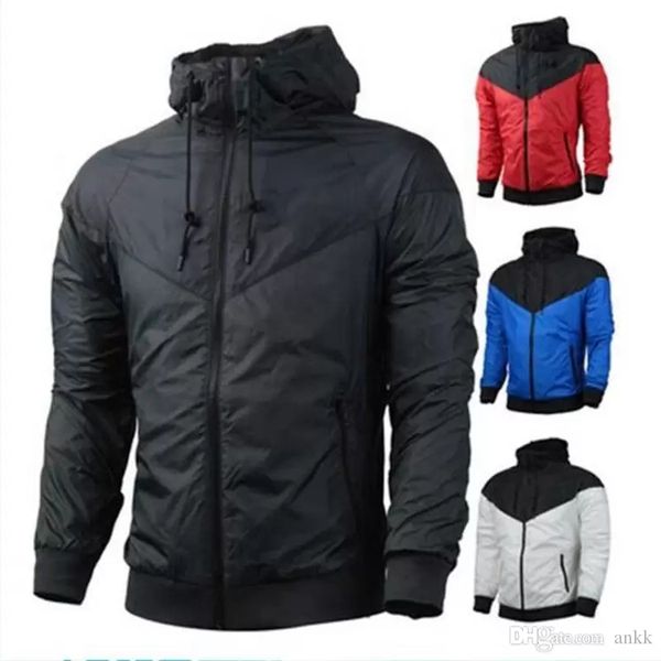 

mens jacket new stylish men thin casual jacket spring autumn windrunner jackets coat sport windbreaker for man, Black;brown