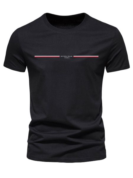 

men letter patched tee i0gt#, White;black