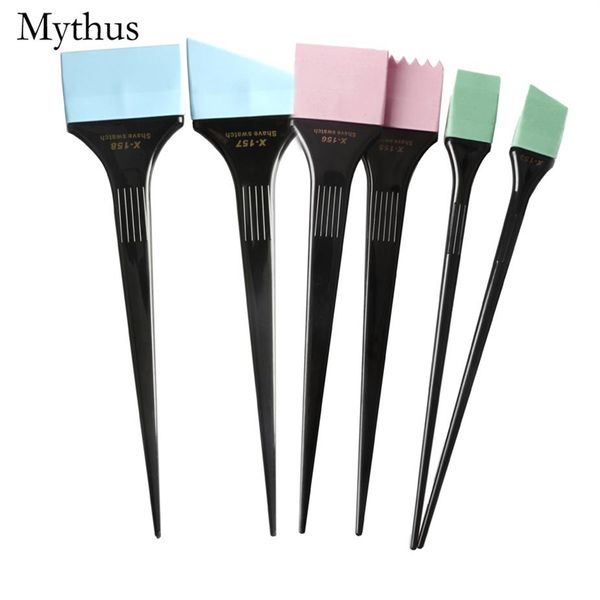 

professional hair dyeing brush set for salon 6 size pack hair coloring comb 3 colors shave swatch hair dye comb set hy-92652, Silver