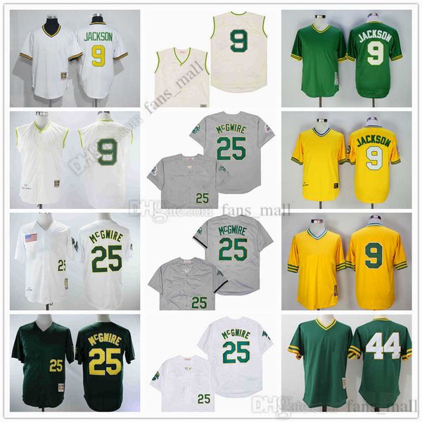 

movie mitchell and ness baseball jerseys vintage 9 reggie jackson jersey 25 mark mcgwire stitched breathable sport sale high quality, Blue;black