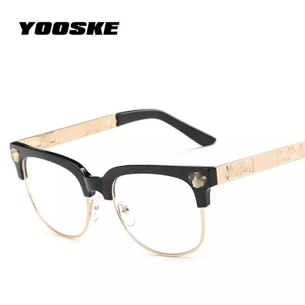 

fashion brand designer clear sunglasses women men optics prescription spectacles frames vintage plain glass eyewear269b, White;black