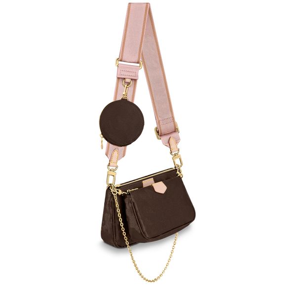 

5a luxury woman cross body designer bags adjustable gold-tone chain and jacquard shoulder strap 3-in-1 wallet crossbody