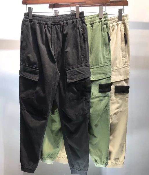 

cargo pants men women jogging pant harem couple designers embroidered armbands pockets long trousers sport training casual spring autumn win, Black