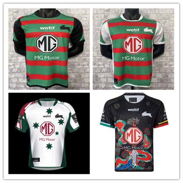 

2022 new south sydney rabbitohs anzac indigenous rugby jerseys 21/22/23 australia nrl league classic retro jersey shirt shorts, Black;gray