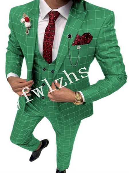 

wedding tuxedos tr lattice men suits groomsmen peak lapel groom tuxedos wedding/prom man blazer jacket pants vest tie w1029, Black;gray