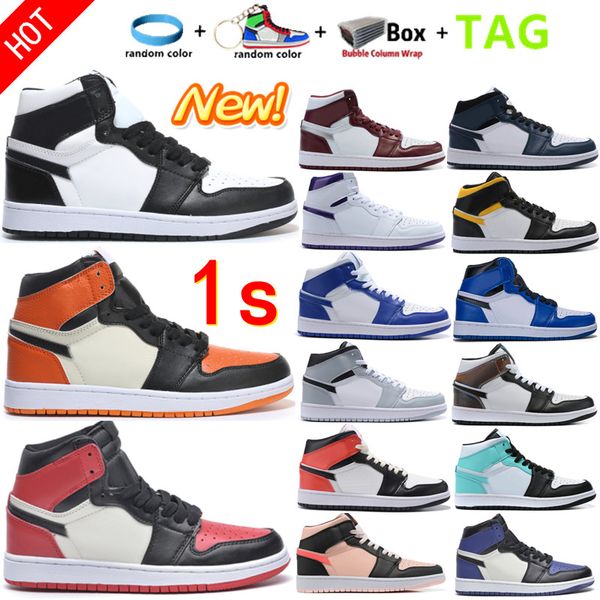 

new 1s men women basketball shoes 1 light smoke gray bordeaux royal satin black all star signal blue chicago blue mint grey pine green olive