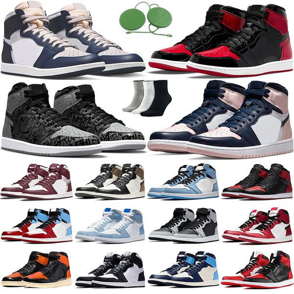 

basketball shoes 1 1s trainers 85'georgetown rebellionaire bred patent university blue dark mocha fearless shattered backboard men flmo