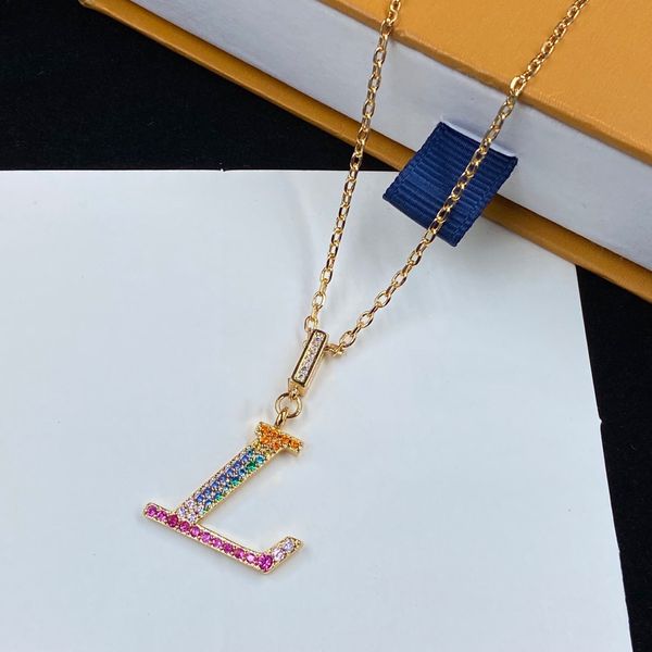 

designer chain gold necklace women mens diamond pendant necklaces ladies fashion chin jewellery womens luxury jewelry men necklaces 2207131d, Silver