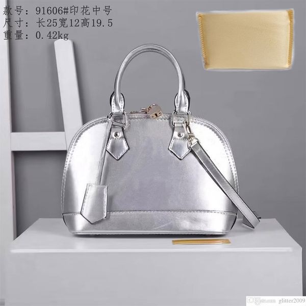 

size 25x12x19.5cm shell totes bag embossing women handbags pu leather designer shoulder bags messenger handbag crossbody bag with lock