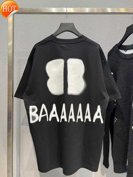 

22ss men t paris family polos summer oversized short sleeve pocket t-shirt shirt mens polo students casual fleece, White