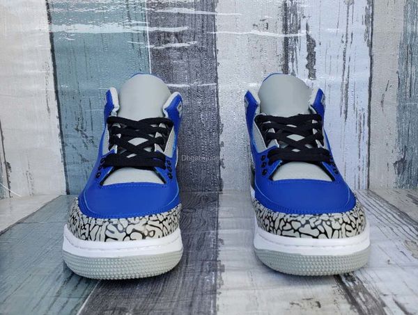 

3 retro varsity royal cement ct8532-400 basketball shoes womens mens size us 7-13 40-47