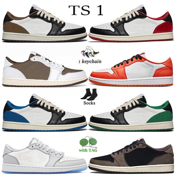 

2022 women mens jorden1s low basketball shoes fashion jumpman 1 cactus jack dark mocha green 1s black university blue diamond grey bronze ec