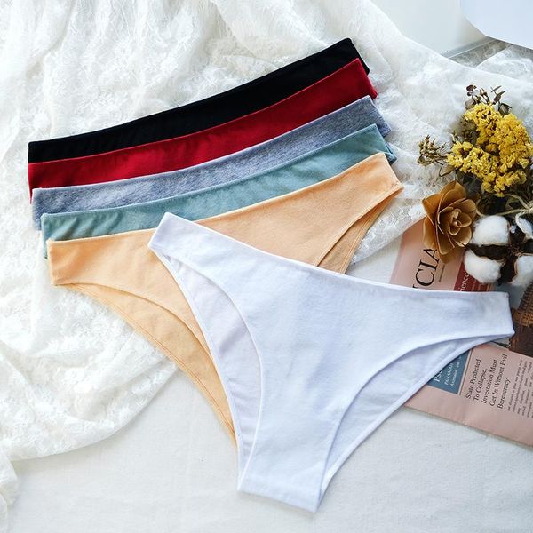 

3pcs set womens pantys cotton stretch briefs underwear female underpants low rise lingerie soft high cut panty, Black;pink