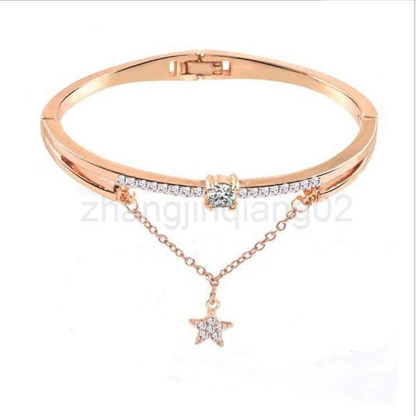 

designer flower bracelet for woman mens womens love clover diamond bracelet simple female students little fairy non fading bracelet gift ban, Black