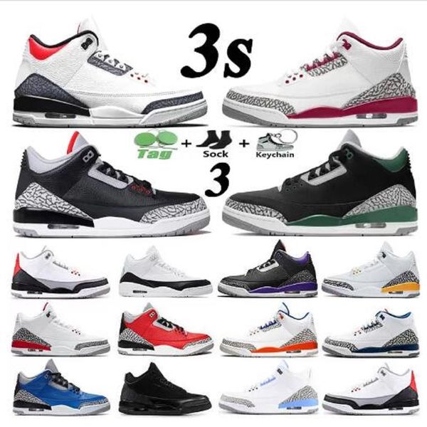 

jumpman cardinal red 3 3s mens basketball shoes pine green 3m black red cement tinker unc varsity royal pure white cool grey men sport sneak