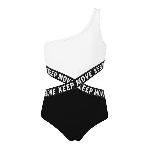

kids girls swimwear 1pc swimsuit summer swimming wear 4 16 years children teen printed bathing suit beachwear 220530, Black