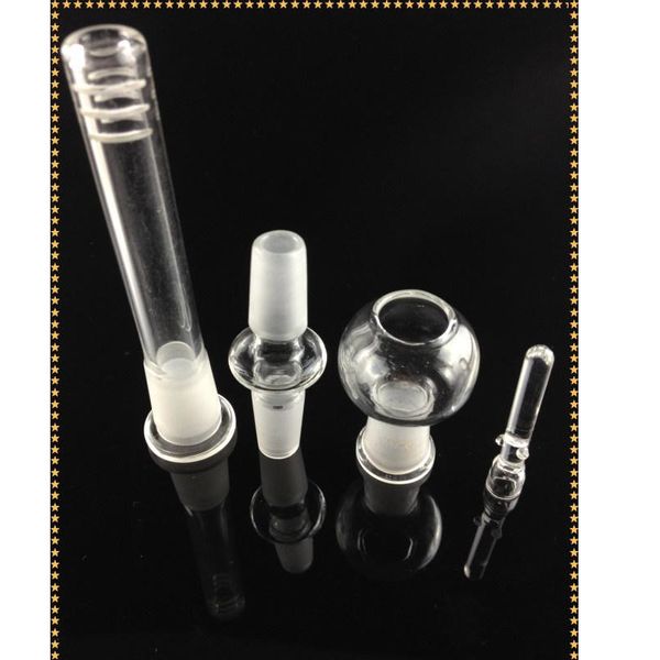 Hookahs 14-mm-Gelenk-Downstem-Kit, Oilrig für Wasserpfeifen, Glasbong-Adapter, Kuppel und Nagel, ein Set