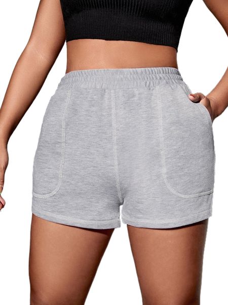 

high waist slant pocket titching shorts z0yf#, White;black
