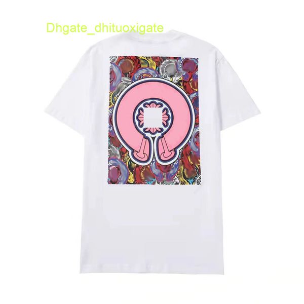 

ch fashion men's t shirts brand man t-shirt luxury summer women cross sanskrit tees letter designer tshirts boy loose round neck shirt, White;black
