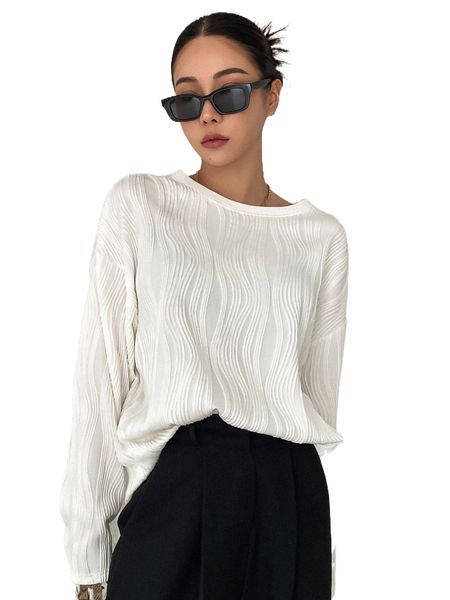 

dazy solid drop shoulder tee 73tv#, White