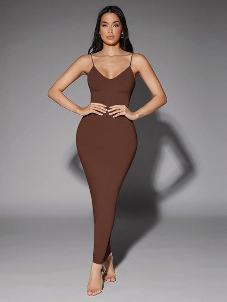 

solid backless bodycon dress h7if#, Black;gray