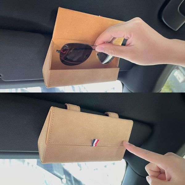 Auto Organizer Sonnenblende Brille Sonnenbrille Tasche Box Fall Clip Autos Auto Innen Sonnenschirm Halter Für Zubehör