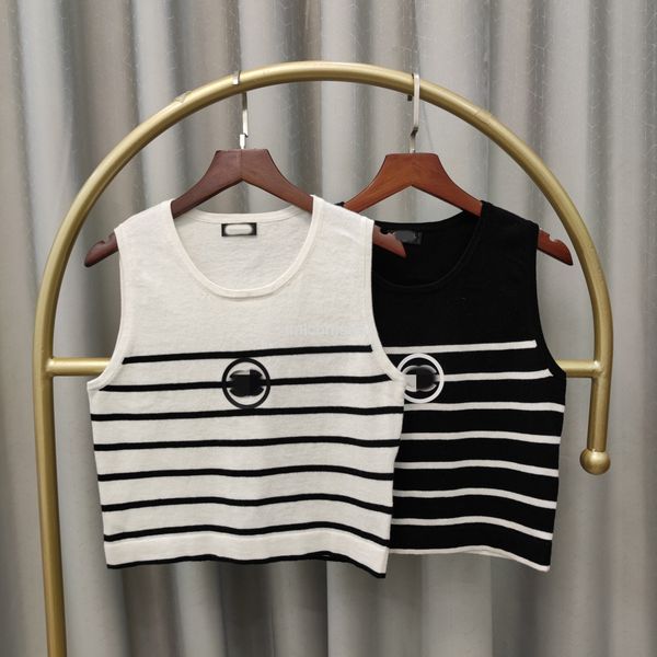 

women's knits & tees xiangjia sweater stripe printed rubber vest women's bottomed celebrity fashion with inside, White