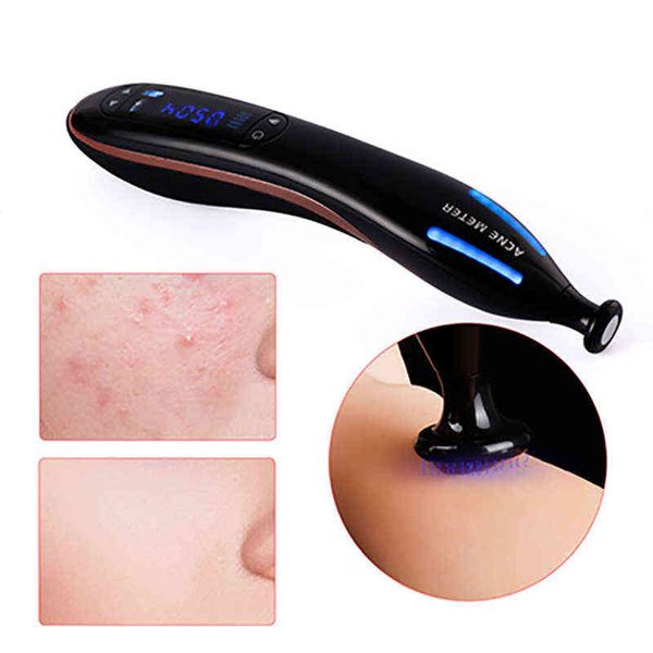 Remoção de acne de cicatrizes de caneta plasmática Anti -rugas terapia azul Light Treation Dispositivo de beleza Máquina de cuidados com a pele 220512