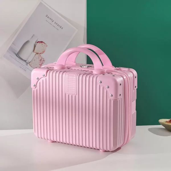 

suitcase cosmetic bag new professional makeup mini storage bag handbag female portable lady professional handbag