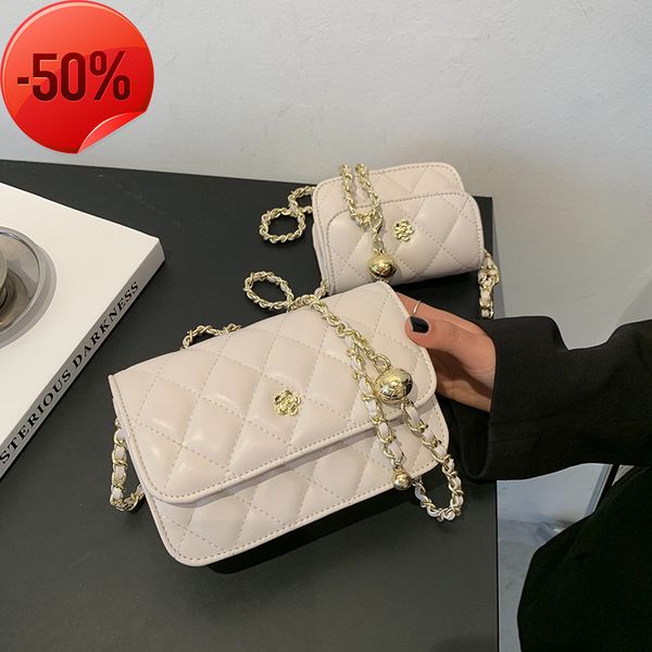 

luxury designerlingge chain female 2022 new net red fashion messenger small square bag