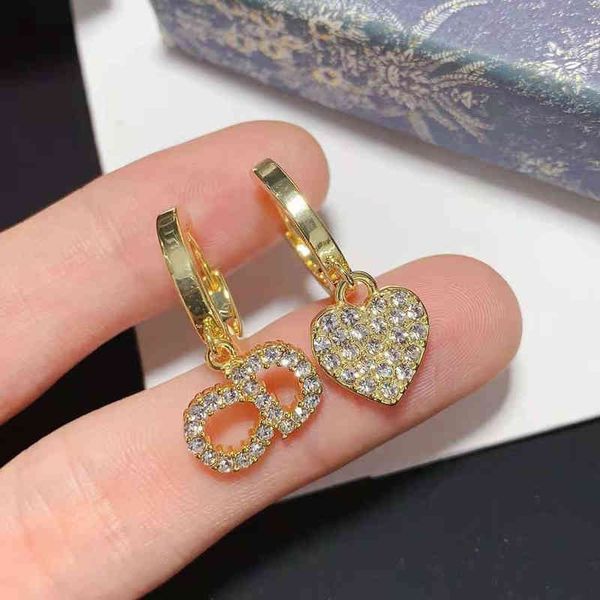 

super discount 75% off fashion trend love net red the same style ins versatile earrings high end material 0232, Golden