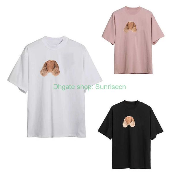 

men's designer bear t-shirts women's t shirts trendy fashion 100% cotton luxury clothes sports shirts broken bears sweatshirts clo, White;black