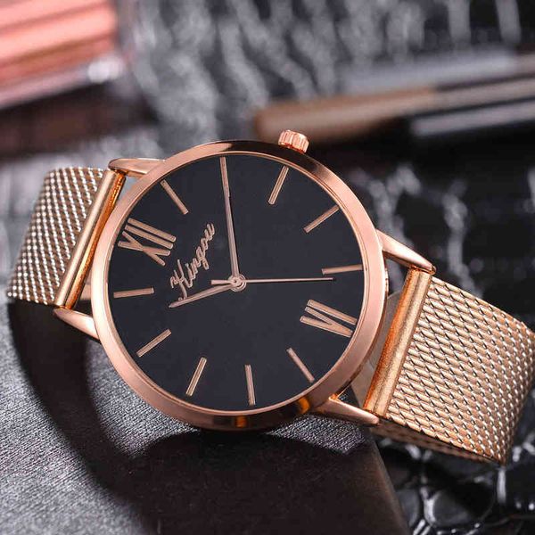 

2019 fashion watches new simple female clock golden stainless steel analog quartz pocket women's gift#10, Slivery;brown