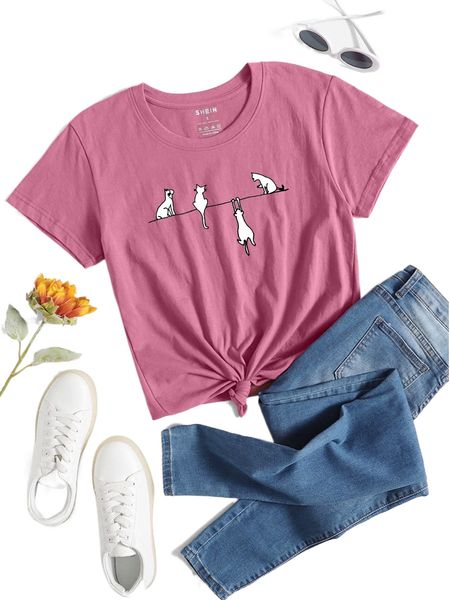 

cartoon graphic tee u3dc#, White