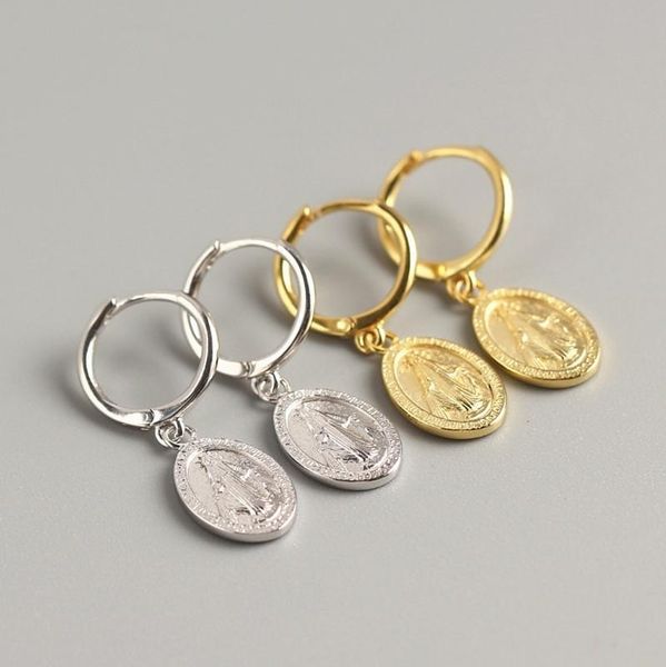 

dangle & chandelier classic trend virgin mary pendant earrings ladies fashion casual jewelry gifts, Silver