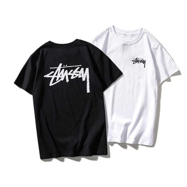 

and men women fashion letter printing hip hop funny street cotton t-shirt short-sleeved harajuku loose round neck t-shirt 220427, White