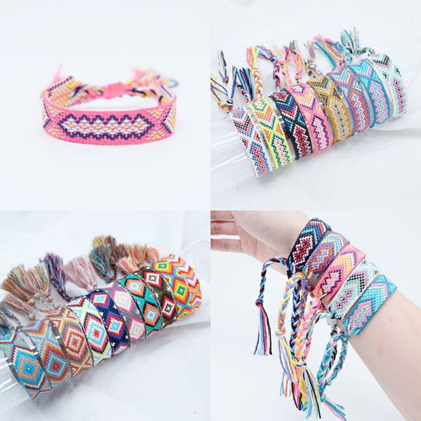 

new woven bracelet folk style popular hand rope snap jewelry diy bracelets wholesale, Golden;silver